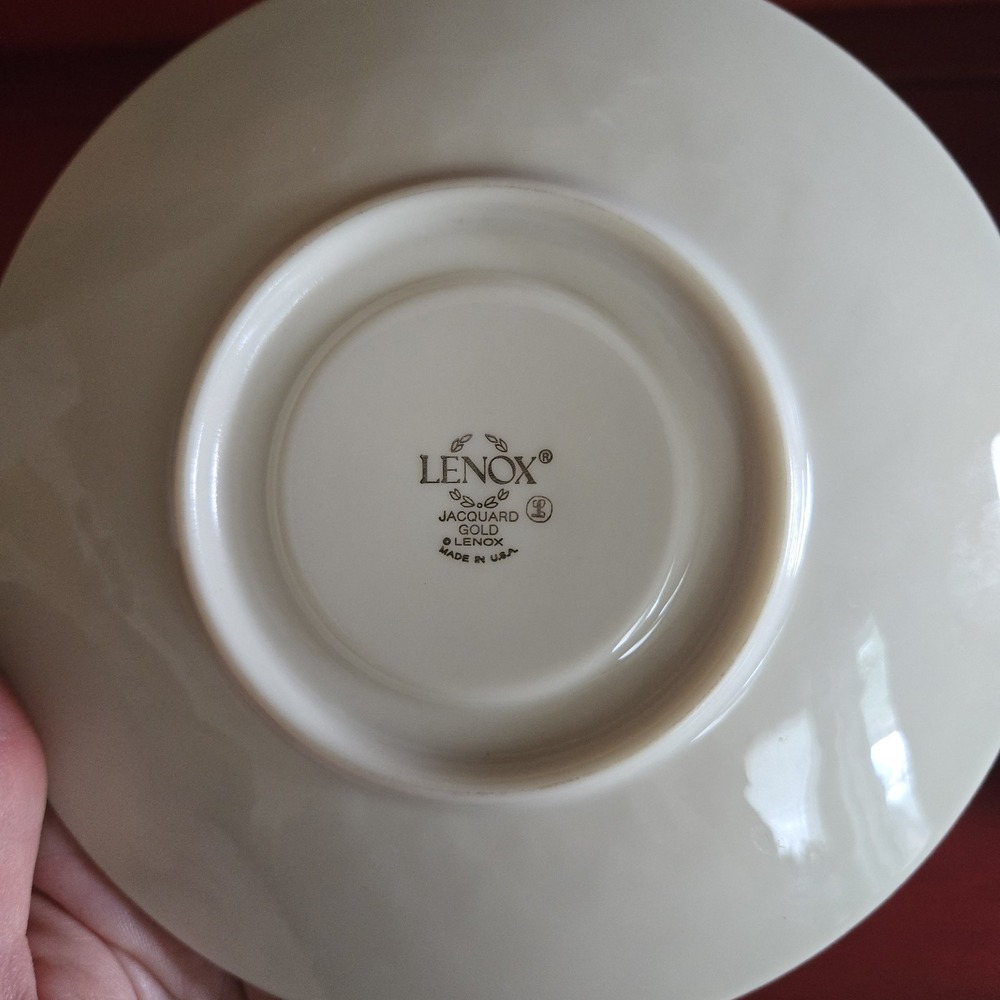 Lennox Jacquard Gold‎ Cup And Saucer - Picture 10 of 10
